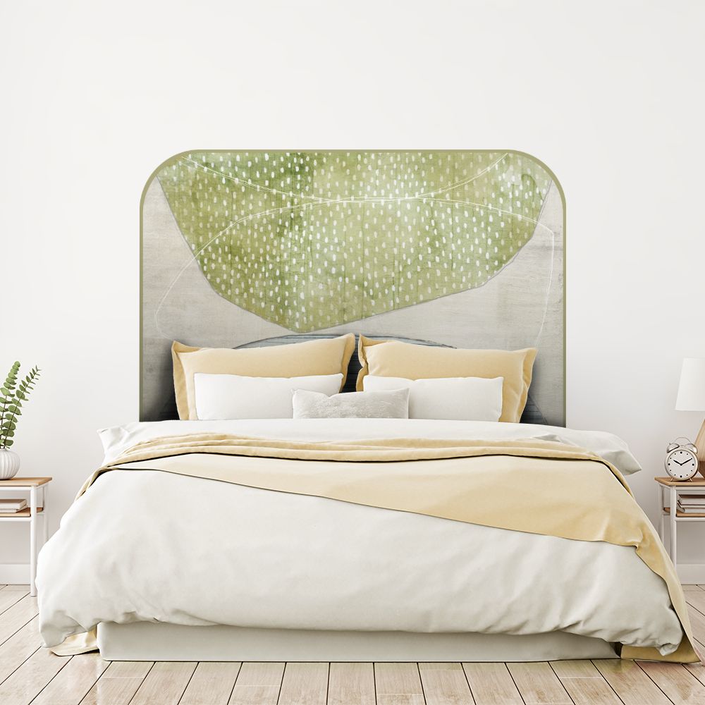 Tête de lit formes géométriques – vert – 180 × 95 cm