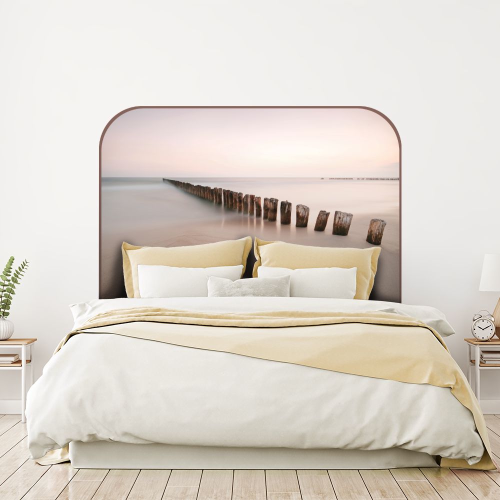 Tête de lit plage – beige – 180 × 95 cm