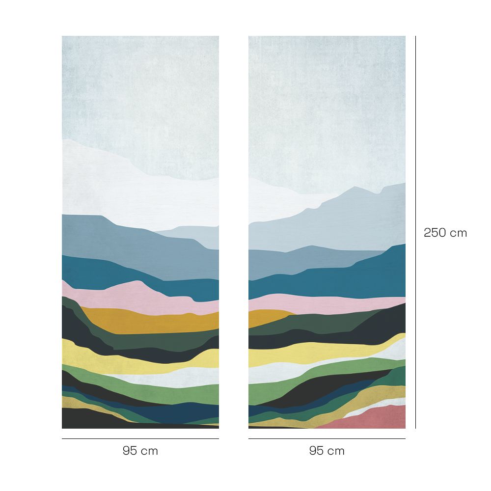Papier peint "Couches de montagnes"