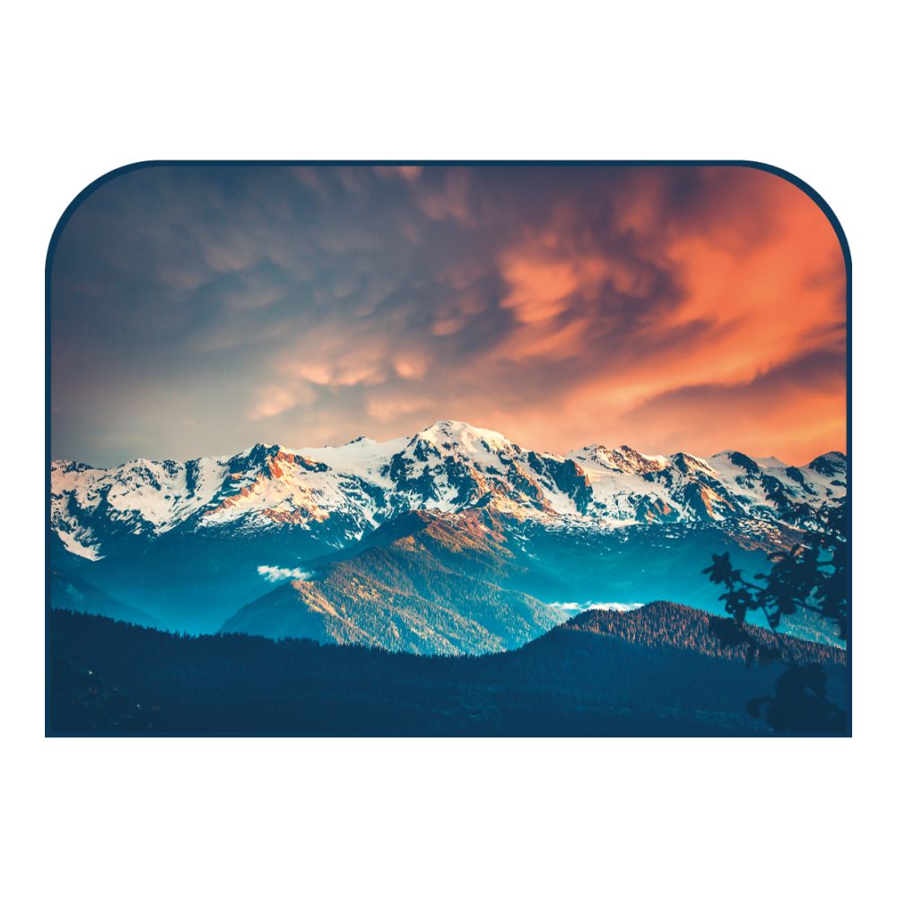 Tête de lit montagnes – vue d'ambiance