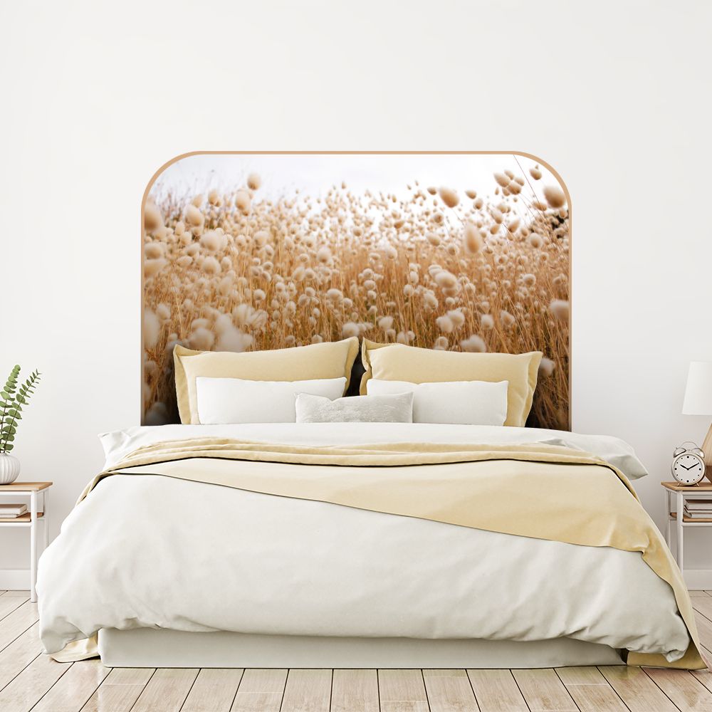 Tête de lit herbes – beige – 180 × 95 cm