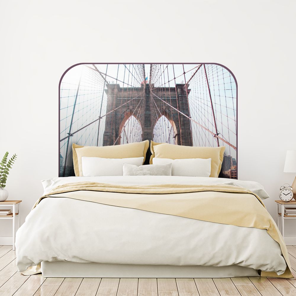 Tête de lit pont – gris – 180 × 95 cm