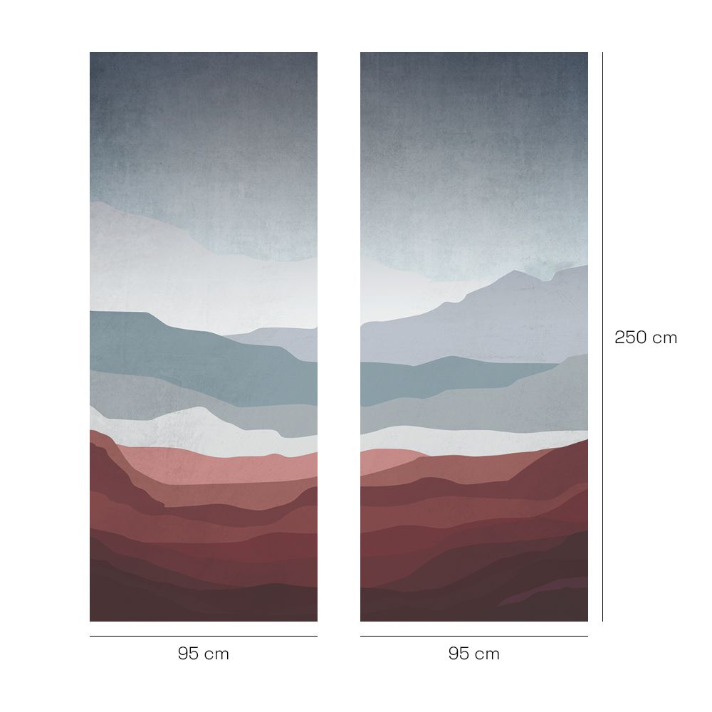 Papier peint "Panorama montagne abstrait"