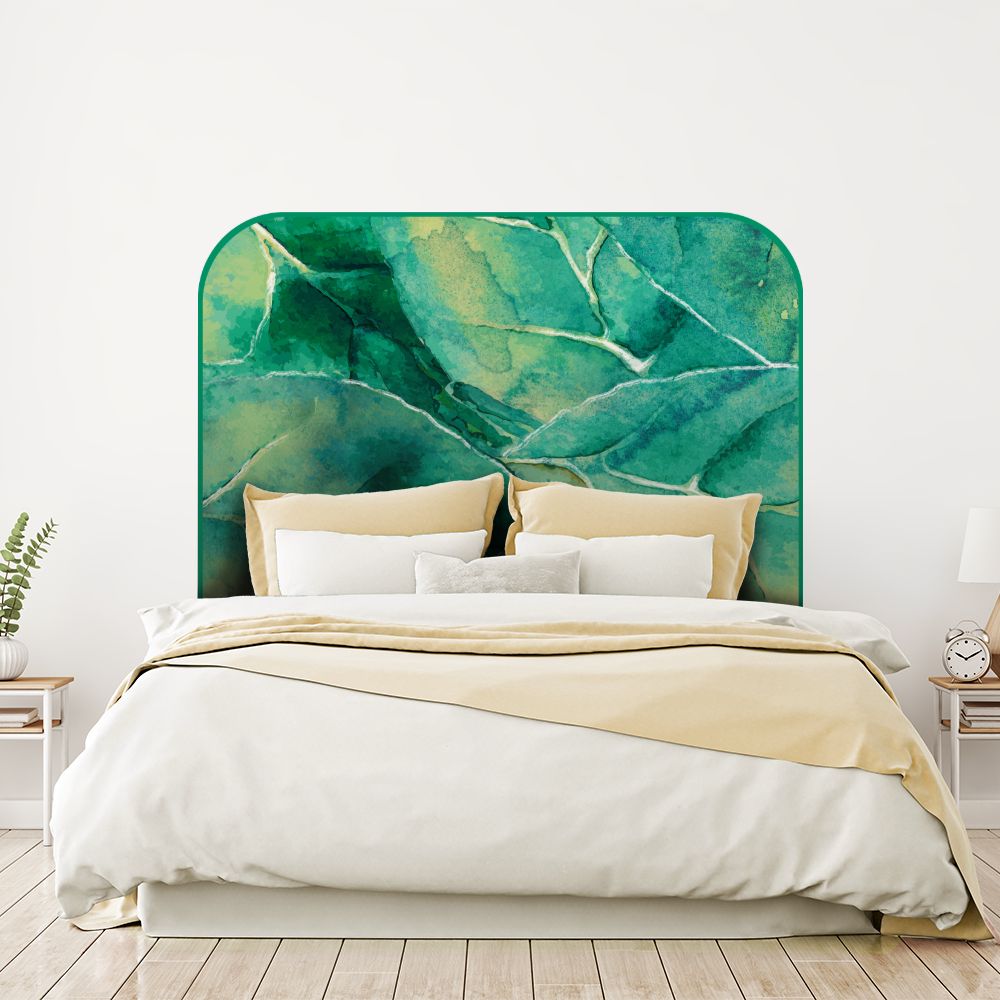 Tête de lit feuilles – vert – 180 × 95 cm