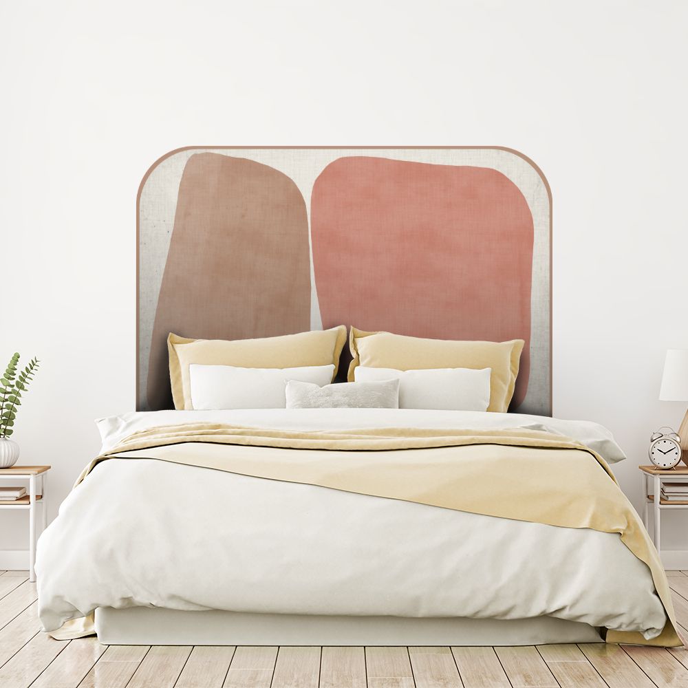 Tête de lit formes géométriques – rose – 180 × 95 cm