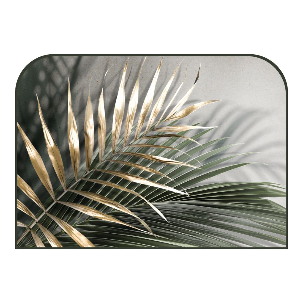 Tête de lit feuilles tropicales – vue d'ambiance