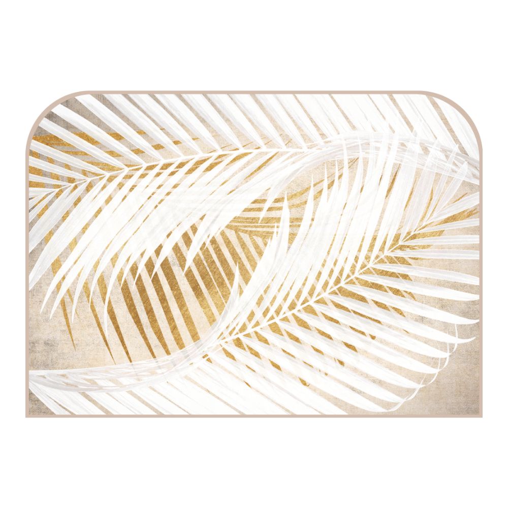 Tête de lit feuilles tropicales – vue d'ambiance