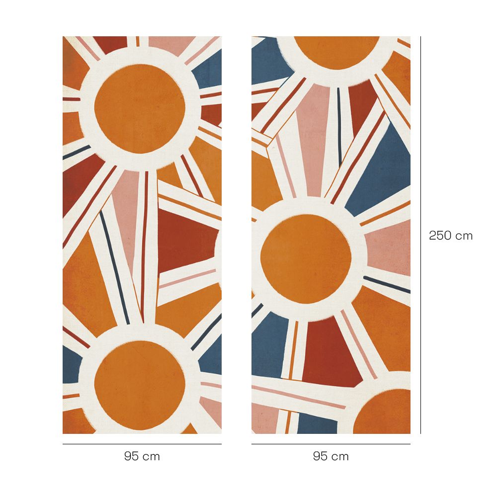 Papier peint "Cercles dynamiques colorés"