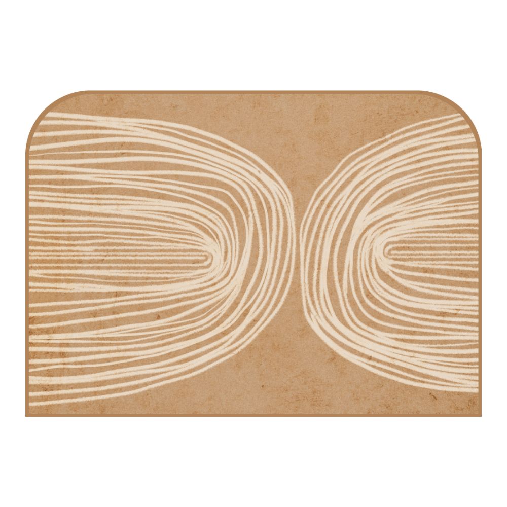 Tête de lit lignes abstraites – vue d'ambiance