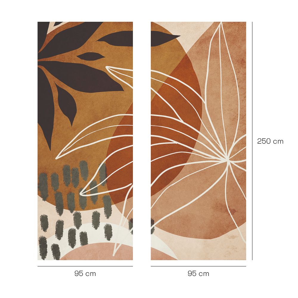 Papier peint "Design floral abstrait"