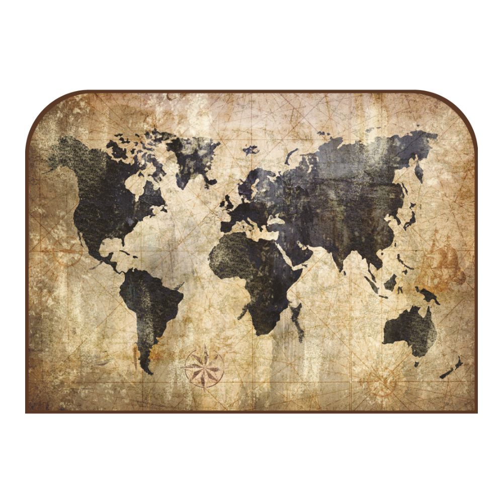 Tête de lit carte du monde – vue d'ambiance