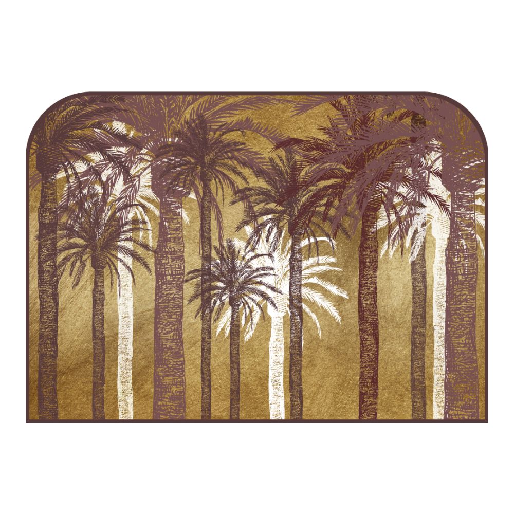 Tête de lit palmiers – vue d'ambiance
