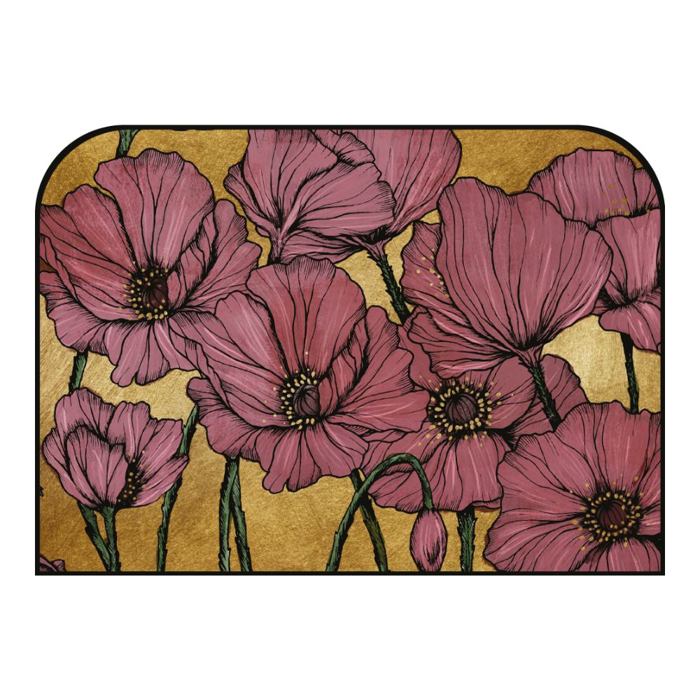 Tête de lit fleurs – vue d'ambiance