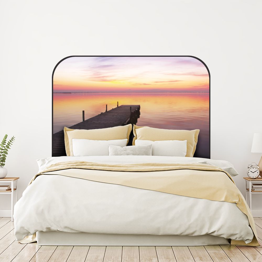 Tête de lit ponton – rose – 180 × 95 cm