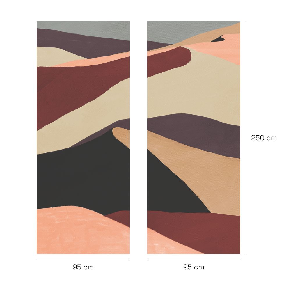 Papier peint "Formes ondulées dynamiques"