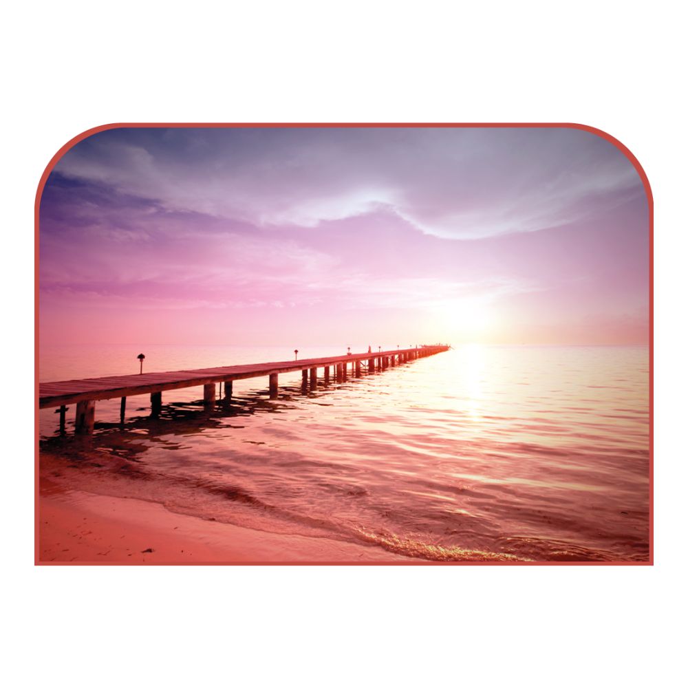 Tête de lit coucher de soleil – vue d'ambiance