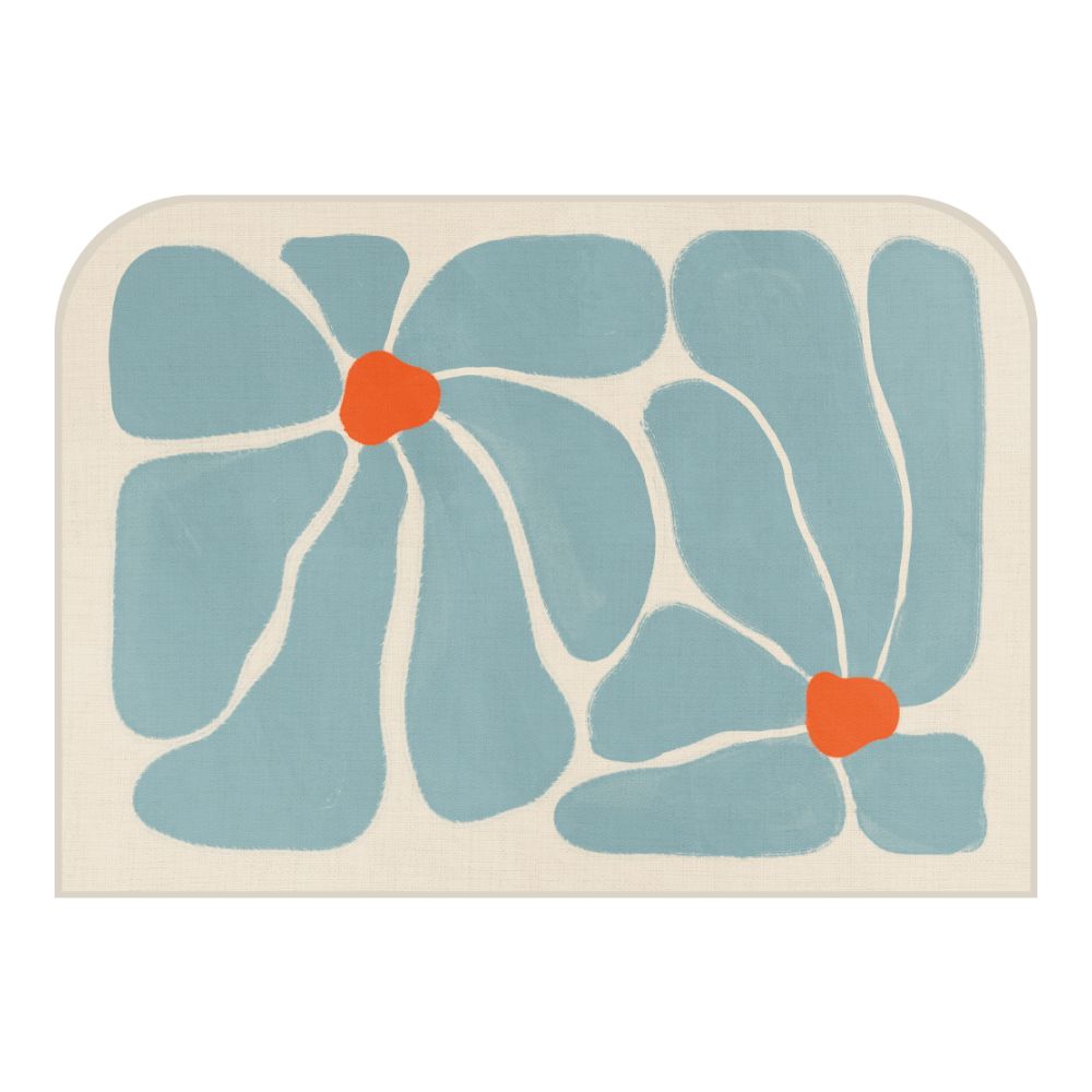 Tête de lit fleurs – vue d'ambiance