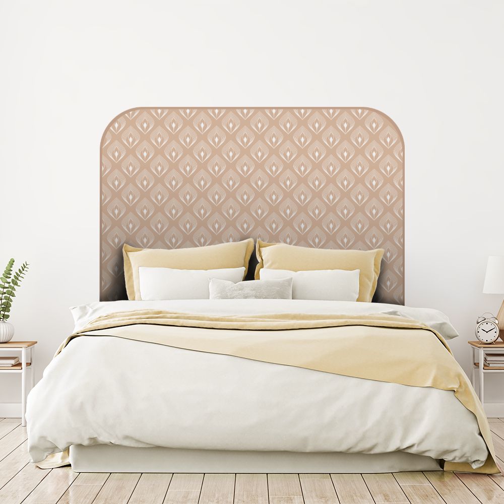 Tête de lit plumes – beige – 180 × 95 cm