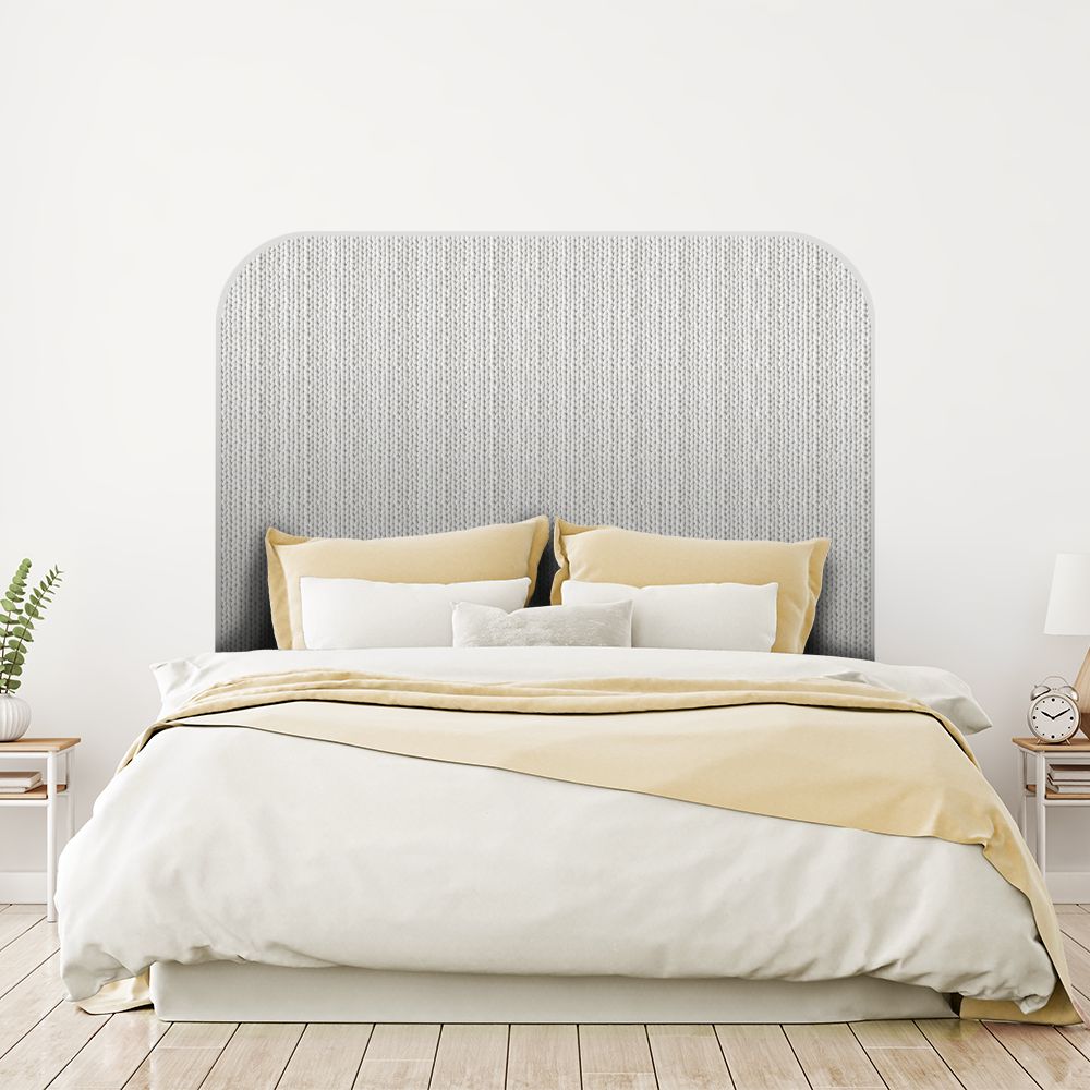 Tête de lit texture tissée – gris – 180 × 95 cm