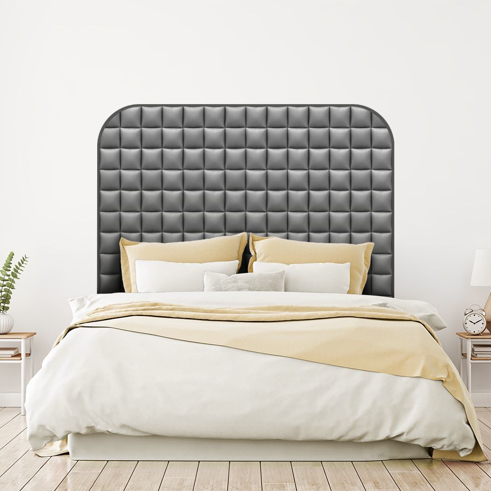 Tête de lit carrés – gris – 180 × 95 cm