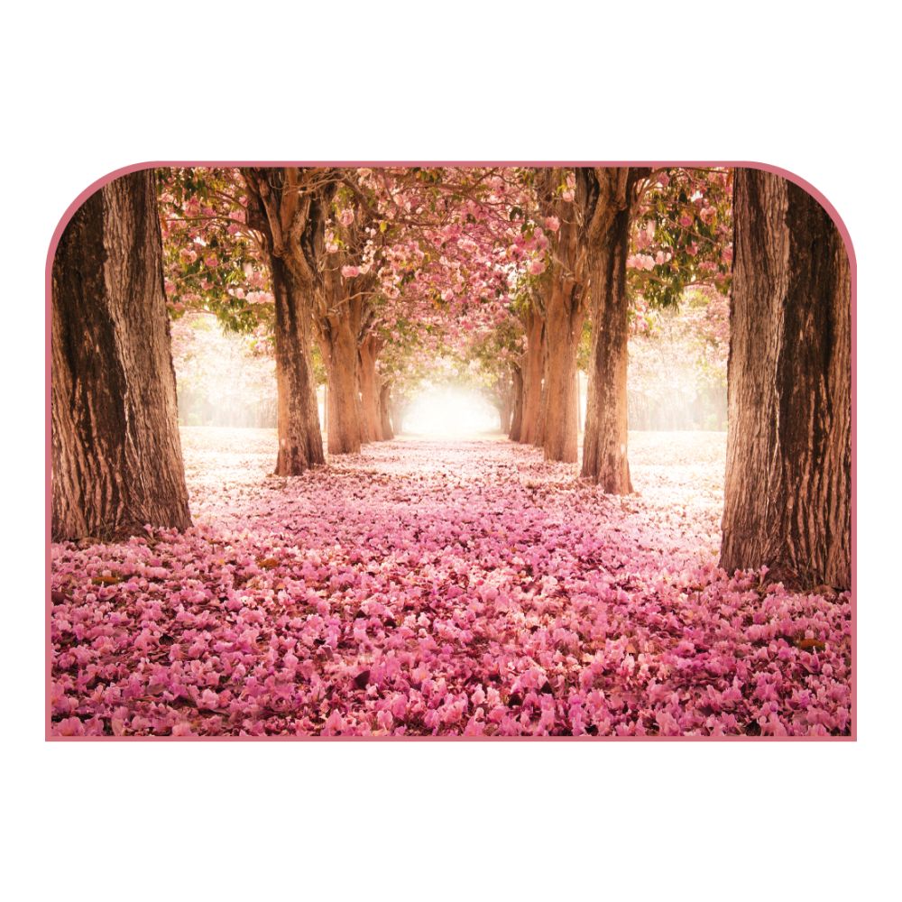 Tête de lit fleurs – vue d'ambiance