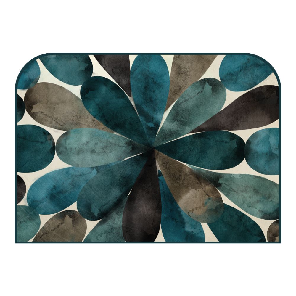 Tête de lit motif floral – vue d'ambiance