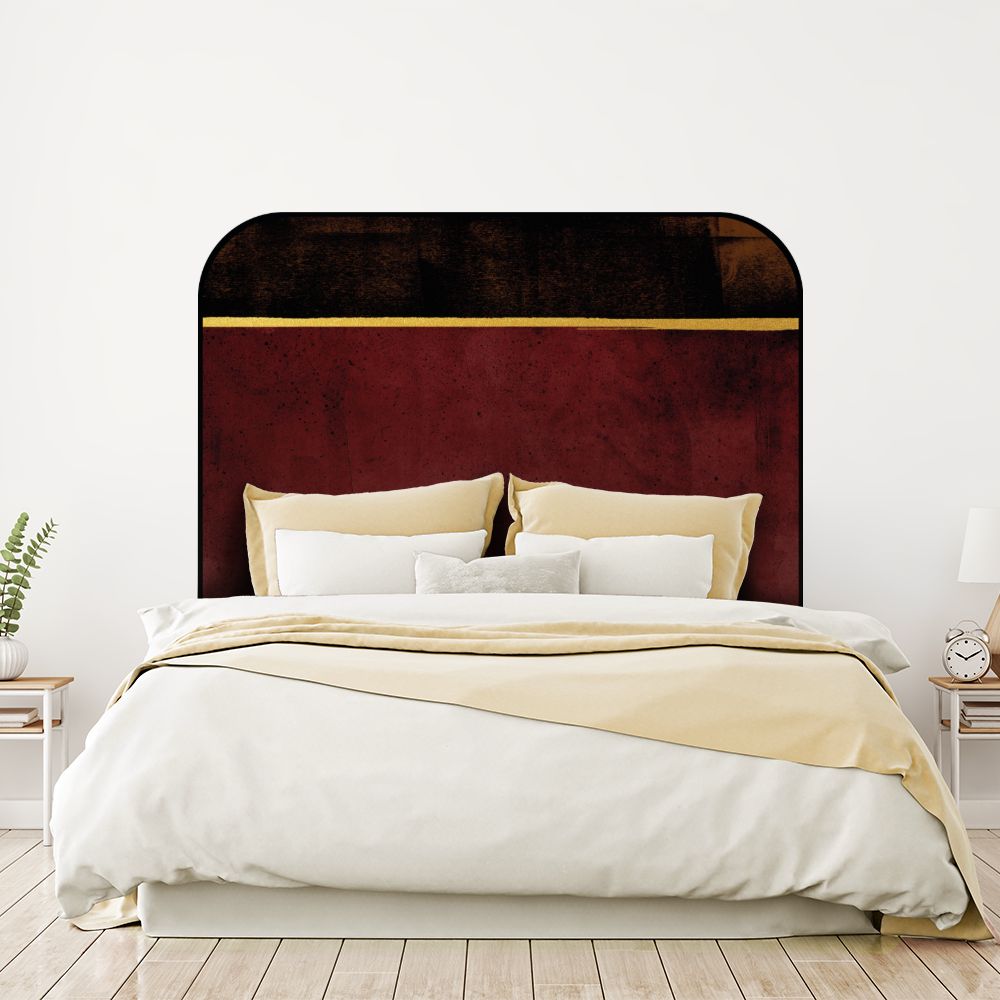 Tête de lit abstrait – rouge – 180 × 95 cm