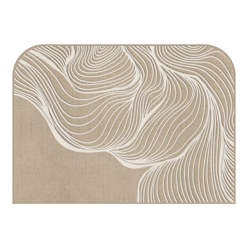 Tête de lit lignes ondulées – vue d'ambiance