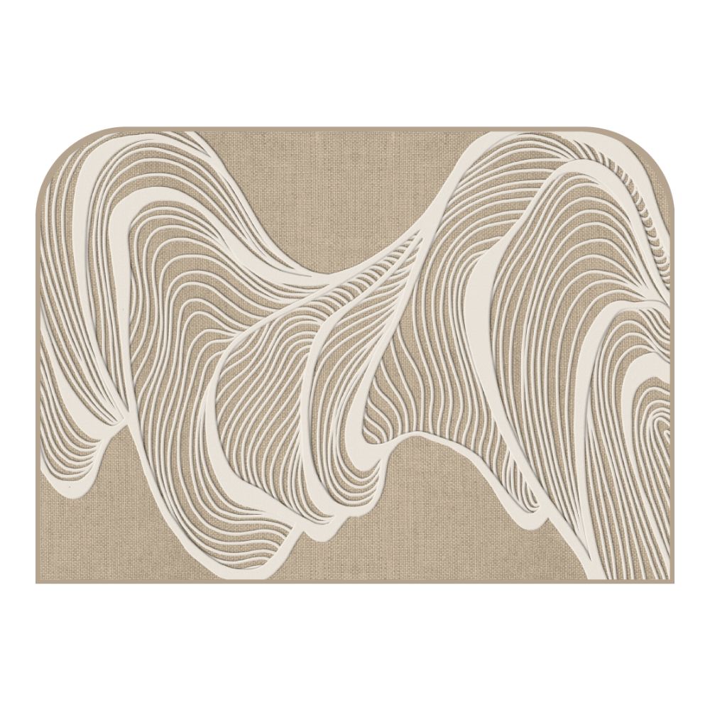 Tête de lit motif abstrait – vue d'ambiance