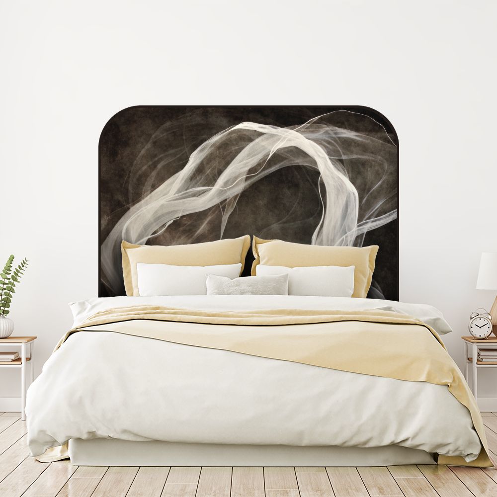 Tête de lit voile – brun – 180 × 95 cm