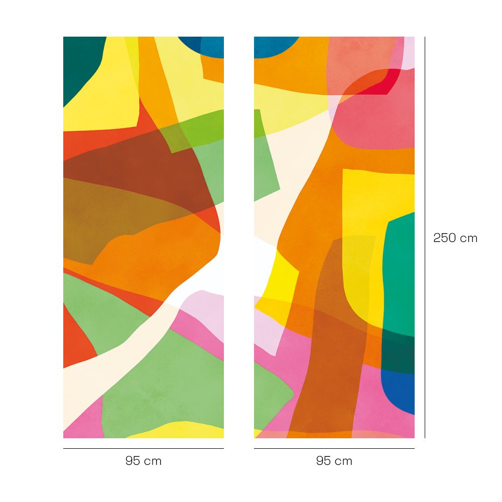 Papier peint "Formes colorées dynamiques"