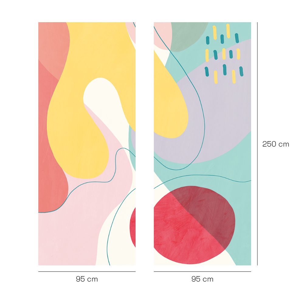 Papier peint "Formes géométriques colorées"