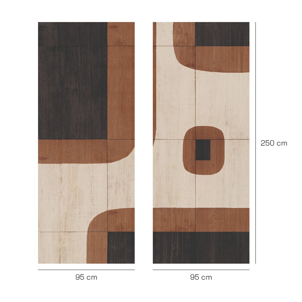 Papier peint "Formes graphiques audacieuses"