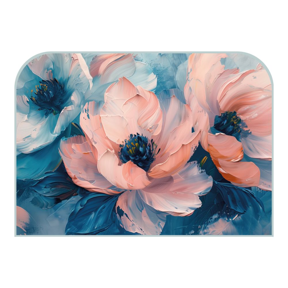 Tête de lit fleurs – vue d'ambiance