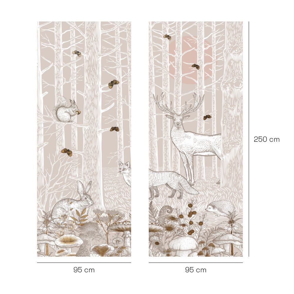 Papier peint pour enfants "Forêt enchantée"