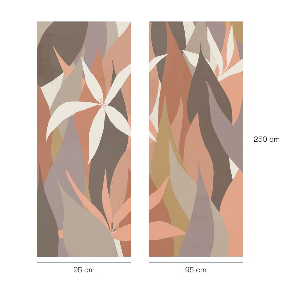 Papier peint "Feuilles abstraites colorées"