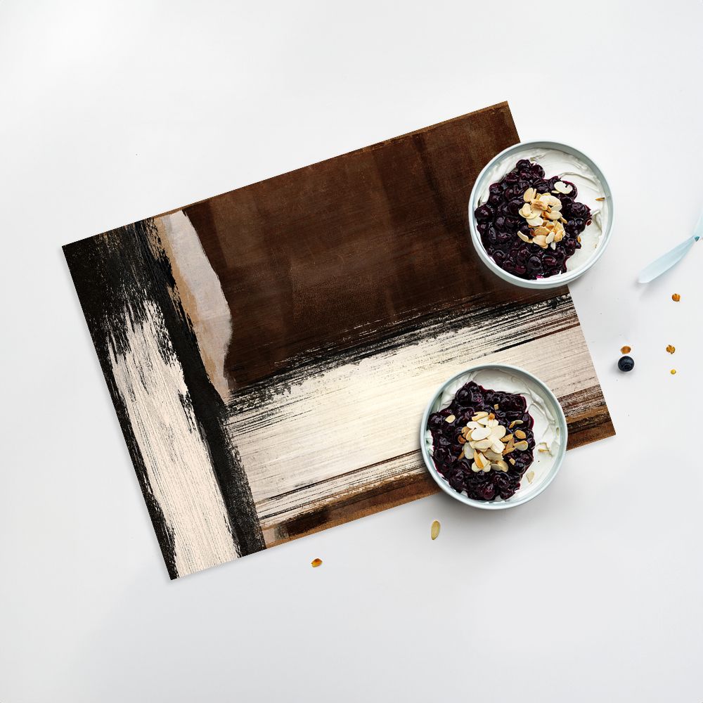 Lot de 4 sets de table en vinyle / Formes abstraites