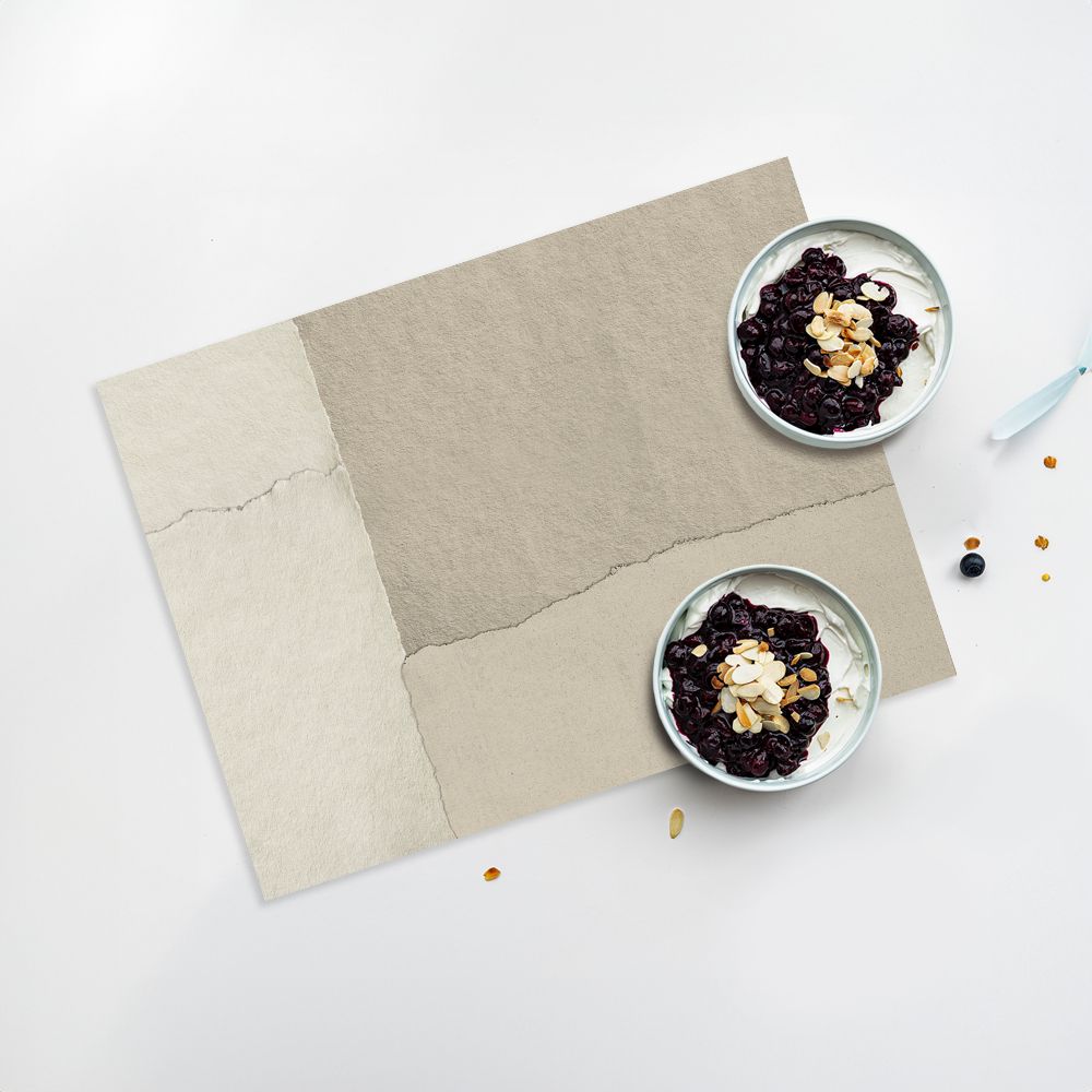 Lot de 4 sets de table en vinyle / Papier texturé