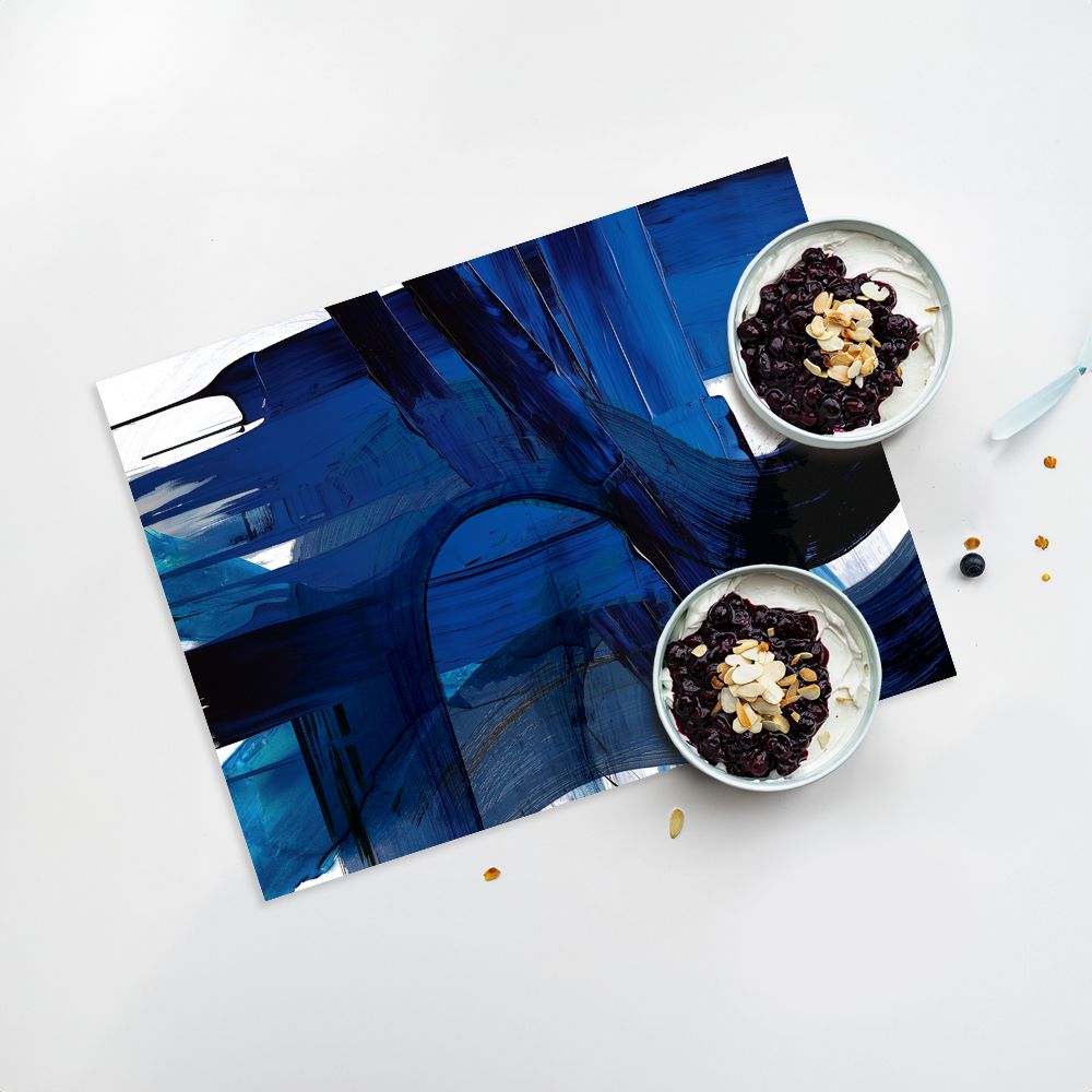 Lot de 4 sets de table en vinyle / Motif abstrait