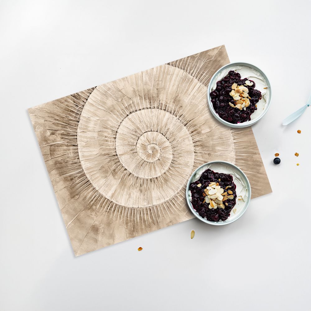 Lot de 4 sets de table en vinyle / Motif en spirale