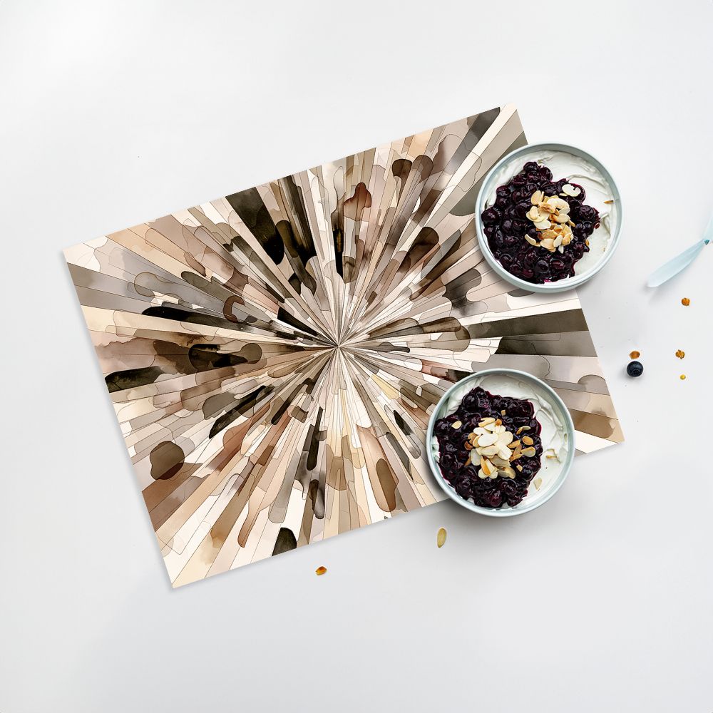 Lot de 4 sets de table en vinyle / Explosion géométrique