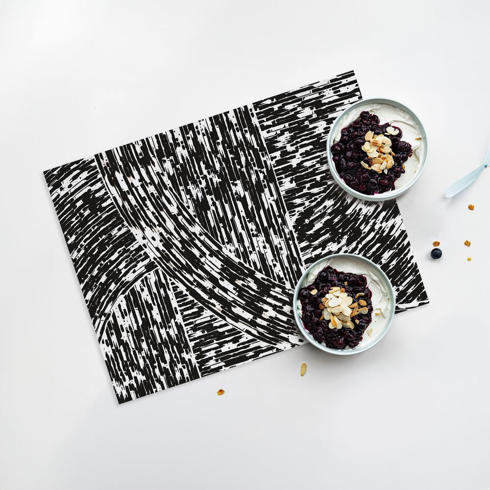 Lot de 4 sets de table en vinyle / Motif abstrait