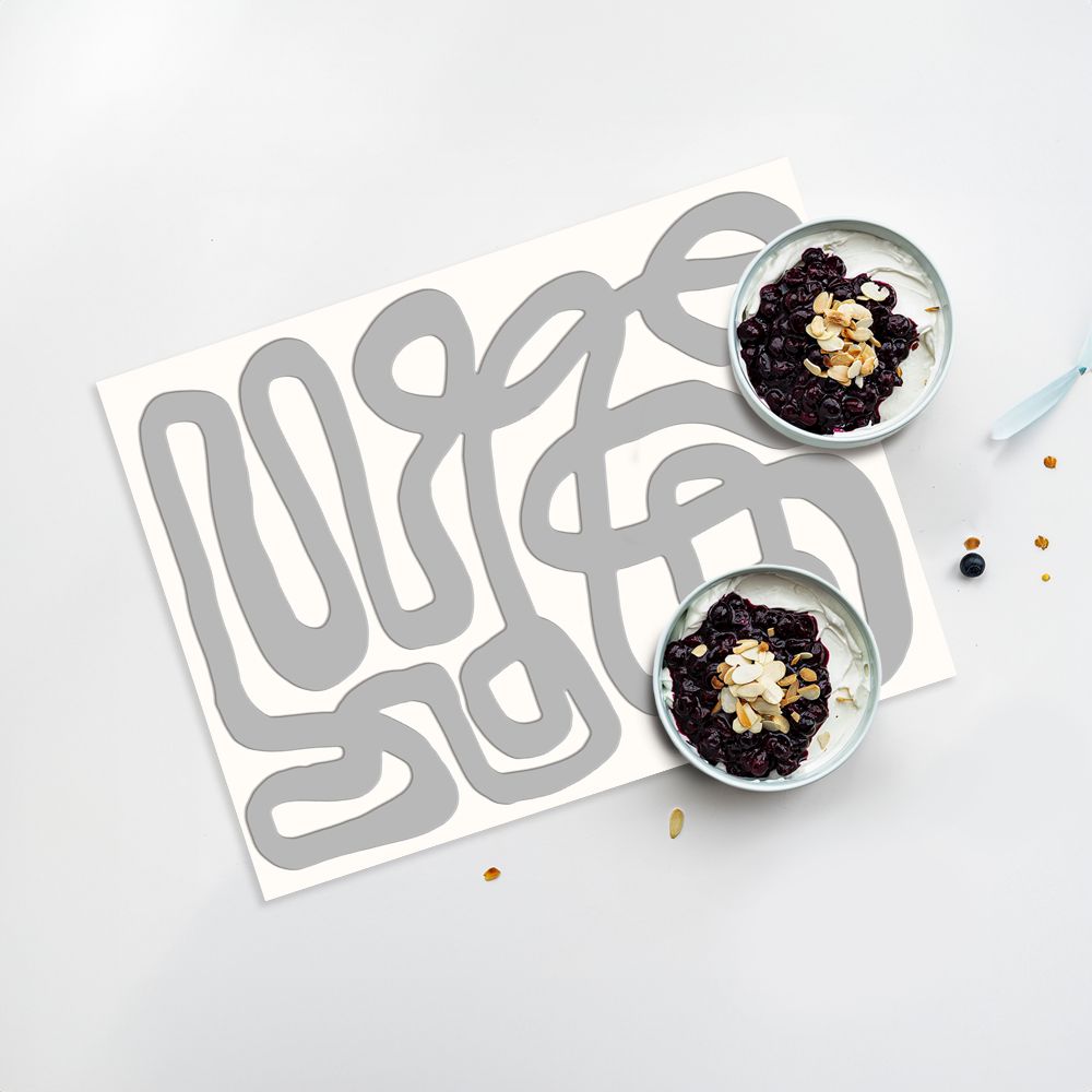 Lot de 4 sets de table en vinyle / Formes géométriques abstraites