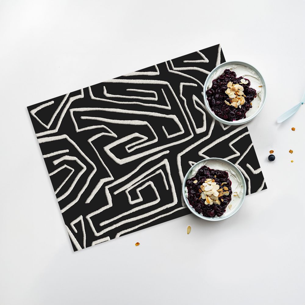 Lot de 4 sets de table en vinyle / Formes géométriques abstraites