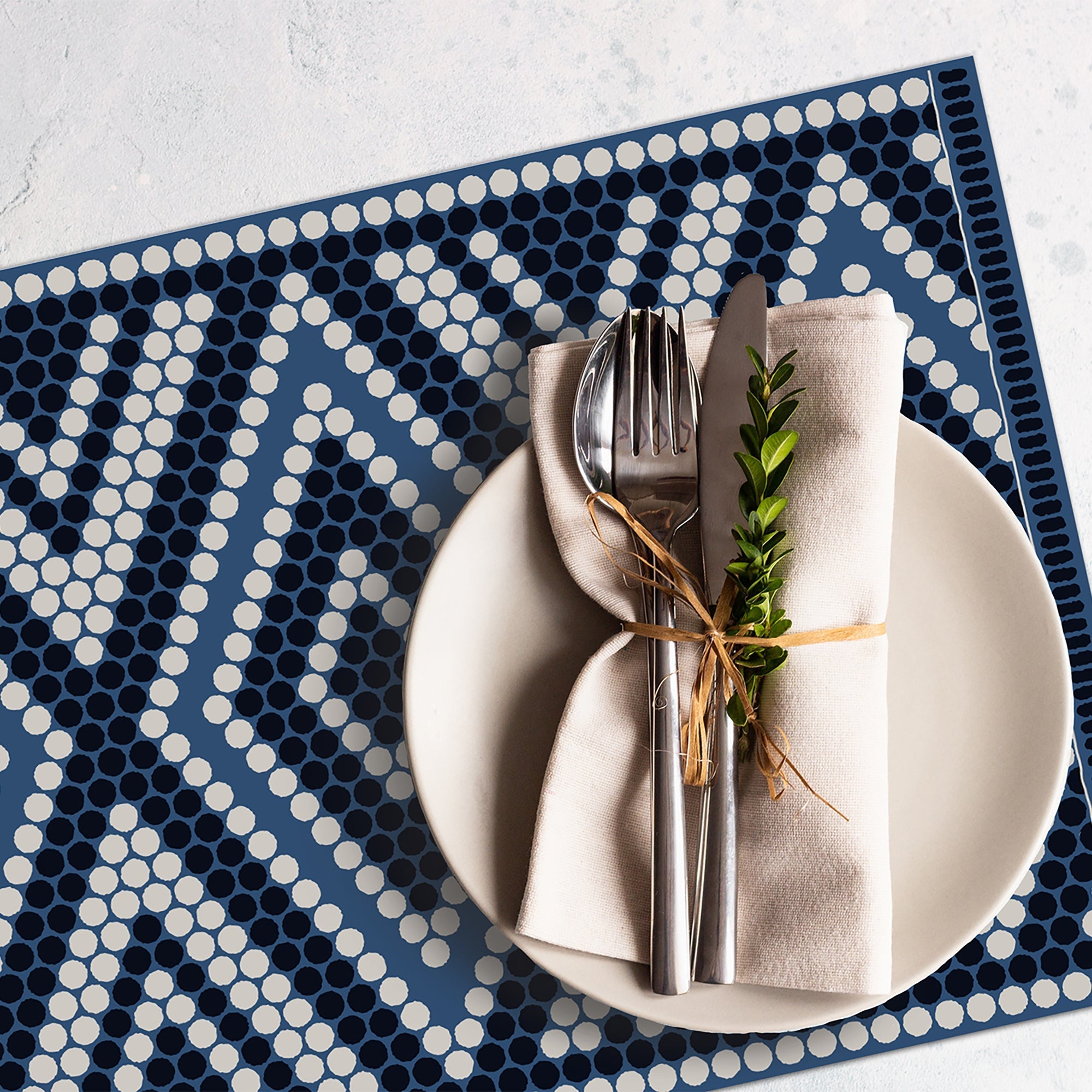 Tapis & set de table en vinyle -Rosalia - 019302 - Alix & Andréa