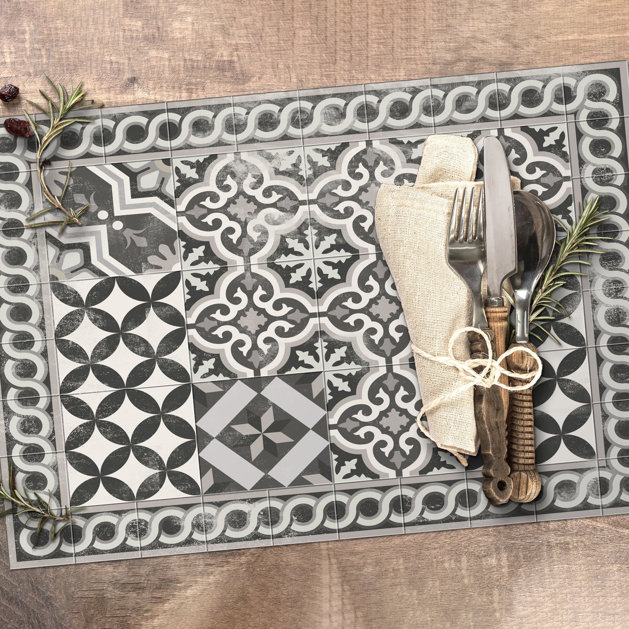 Tapis & set de table en vinyle -Anna - 032886 - Alix & Andréa