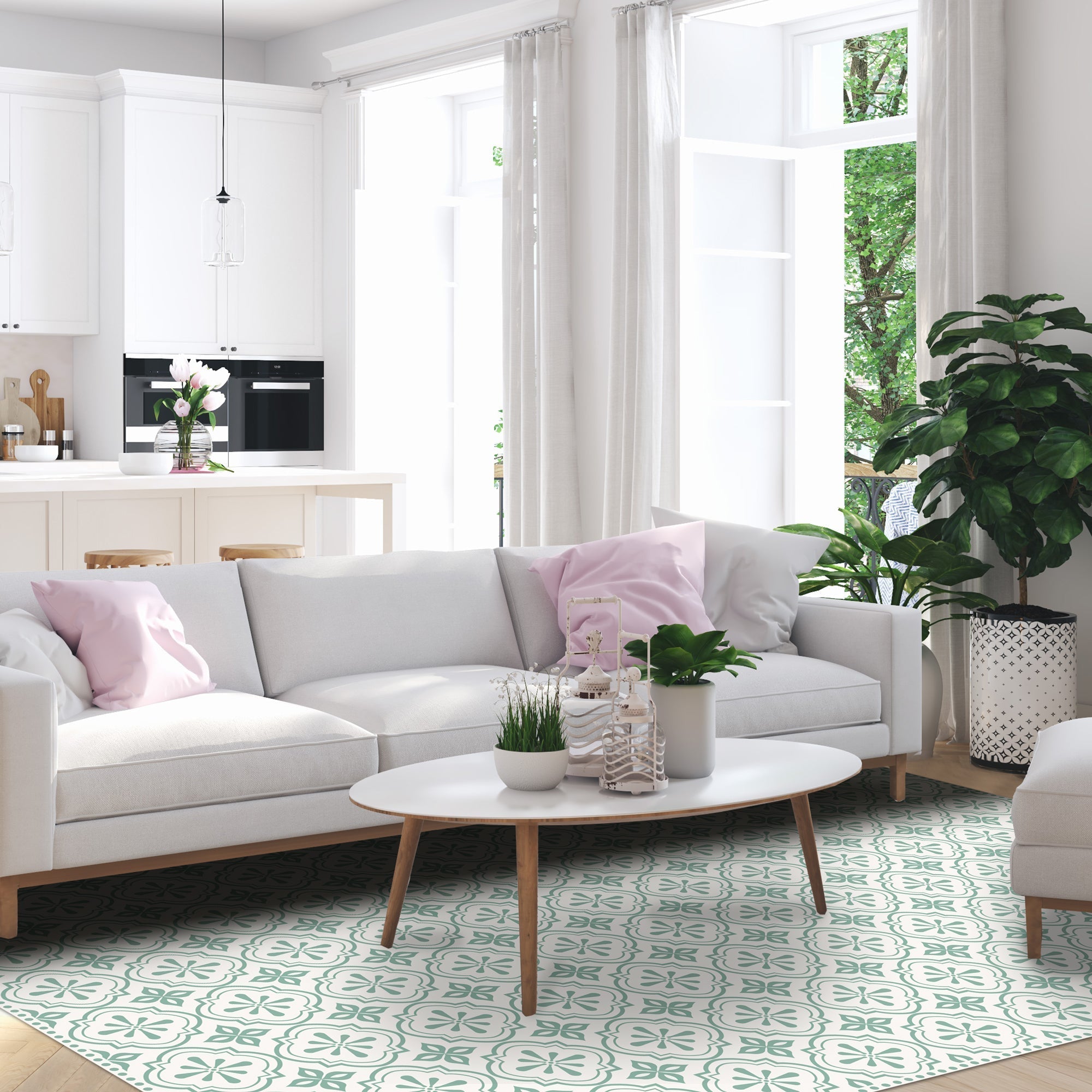 Tapis & set de table en vinyle -Shelby  - 060522 - Alix & Andréa