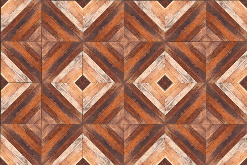 Lot de 4 sets de table en vinyle / Motif géométrique en bois