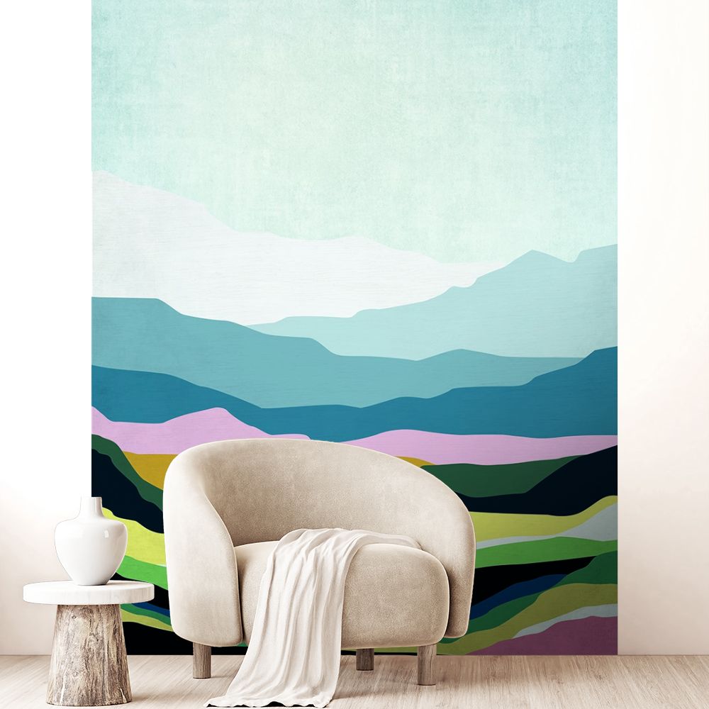 Papier peint "Couches de montagnes"