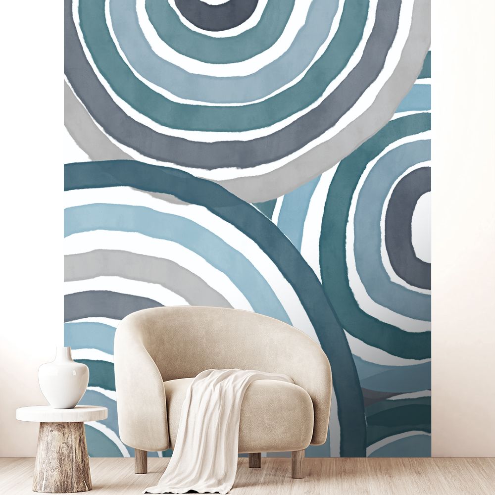 Papier peint "Cercles concentriques apaisants"